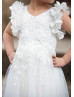 Ivory Handmade Flowers Stunning Flower Girl Dress